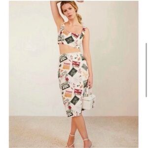 Reformation Primo Vacaciones Two Piece Linen Set